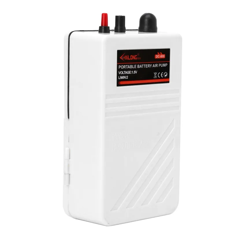 Bomba De Ar Aquário 2w Silencioso Mini Bateria Portátil Alimentado Bolha Para Pesca - Branco