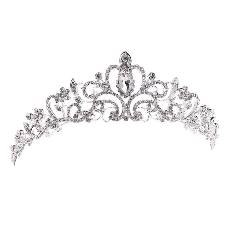 Noiva Princesa Austríaca Deslumbrante Cabelo De Cristal Tiara Casamento Coroa Véu Da Cabeça