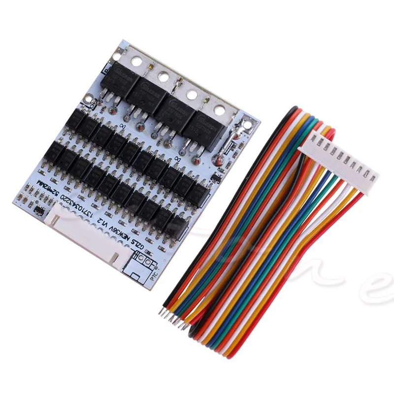 10s 36v Li-ion Célula De Lítio 40a 18650 Proteção De Bateria Bms Pcb Equilíbrio De Placa - Branco