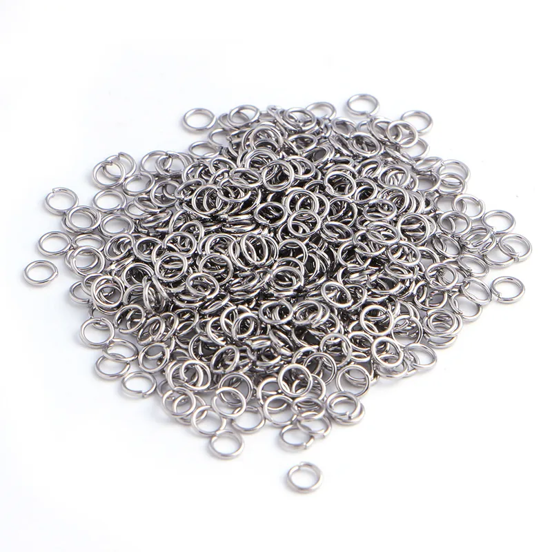 500pcs Anéis De Salto Abertos Para Joias Fazendo 4mm Prata