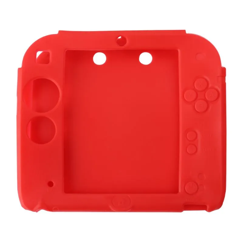 Capa Protetora Do Protetor De Gel De Silicone Macio Para 2ds Game Console Protection Skin Shell - Vermelho
