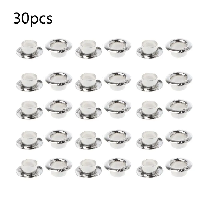 30pcs 925 Sterling Silver Smooth Beads Cap Large Hole Beads For Jewely Making - Silver - Other