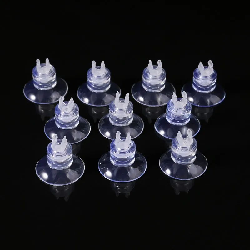 10pcs Aquário Sucção Cup Sucker For Fish Tank Pump Clip Holder Airline Tube - White