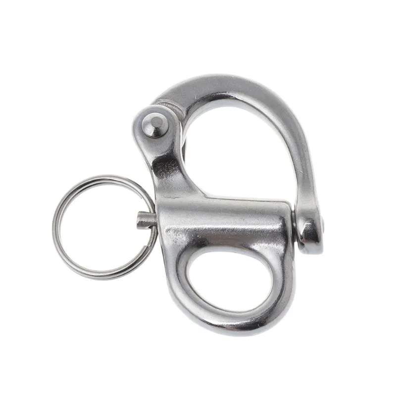 Metal Rigging Sailing Fixed Bail Snap Shackle Fixed Eye Snap Hook Outdoor Living Great Performance - 52mm