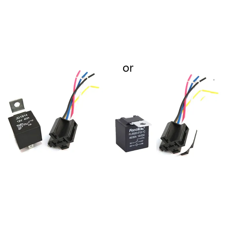 Relé De Carro Com Soquete 4/5 Pinos Auto Dc12v/24v Equipamento Elétrico Multifuncional Opcional Volt Multifunc