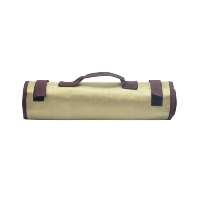 1pc Camping Ao Ar Livre Tenda Peg Nail Storage Bag Tenda Martelo Corda De Vento Dobrando Saco De Tote - Cáqui