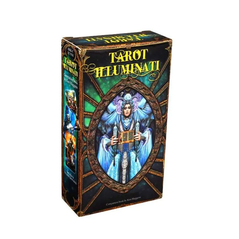 78 Cartas Deck Adivinhação Destino Festa Festa Do Conselho Oracle Jogando Cartas Tarô Illuminati Kit - Marrom