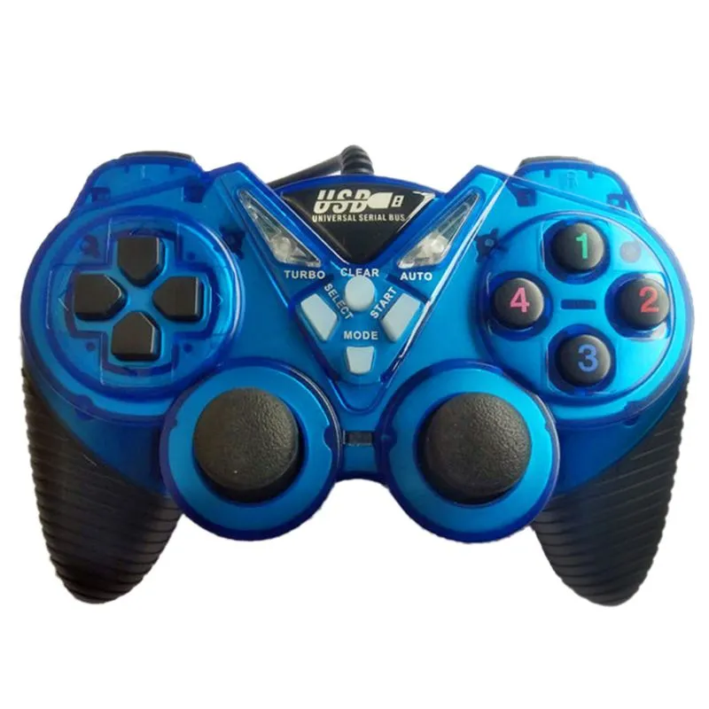 Wired Gamepad Joystick Usb Wired Joypad Gamepads Gamepads Gamepads Controlador De Jogo Para Pc - Azul
