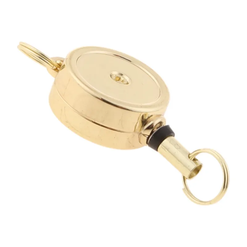 5 Cores Suporte De Crachá Chaveiro De Liga De Zinco Carabiner Crachá Chaveiro Retrátil - Ouro Leve