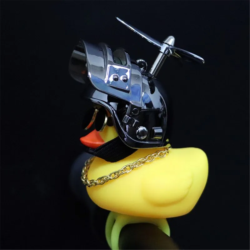 Capacete Pato Brinquedo C/ Hélice Óculos De Sol Decoração Carro Bike Ring Charm Bike Accs - G