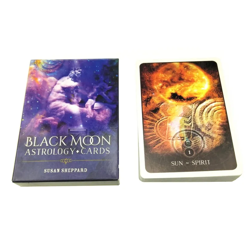 Baralho De Cartas De Tarô, Carta De Jogo De Adivinhação De Tarô Da Lua Negra, Festa Da Família Favor Jogos De Tabuleiro Fun Game Cards Para Iniciante