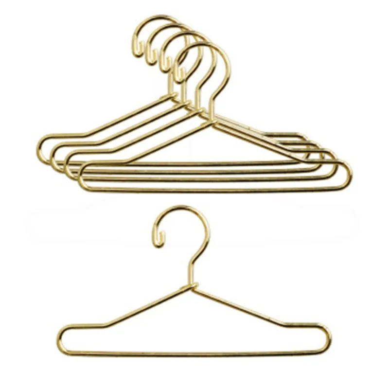 20 Peças Mini Kit De Boneca Portátil Kit Metal Feito Cabides De Boneca Jogos De Mesa - Ouro - A