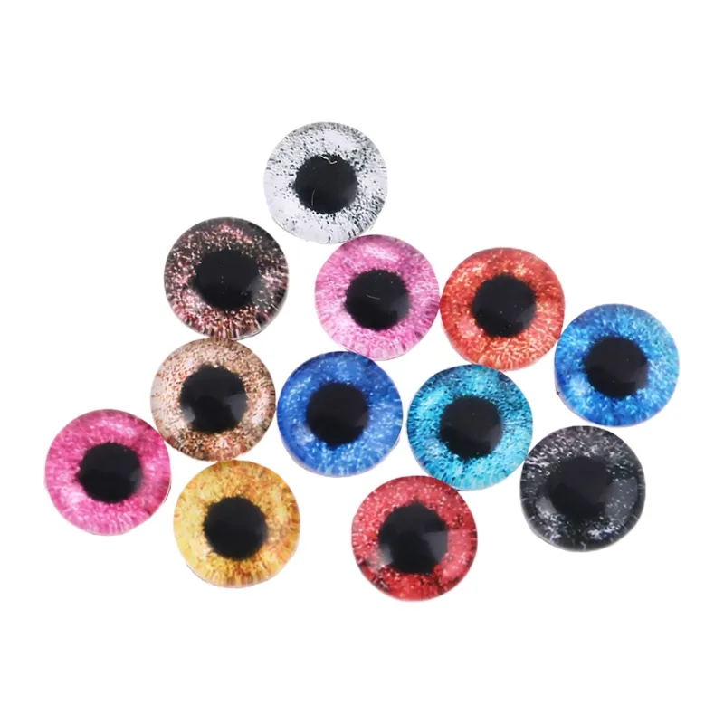 10 Pares De Bonecos De Vidro Olhos Diy Artesanato Olhos Para Dinossauro Animais Acessórios Oculares - 8mm