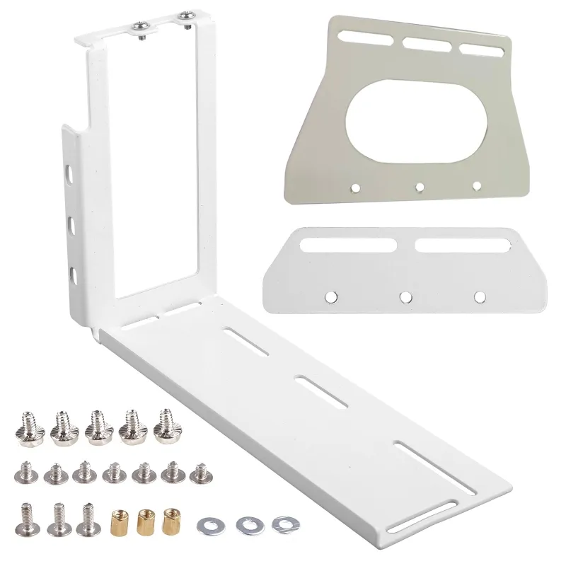 Diy Metal Graphics Cards Vertical Bracket Riser Pci Express Stent Stand Holder For Pc Case - White