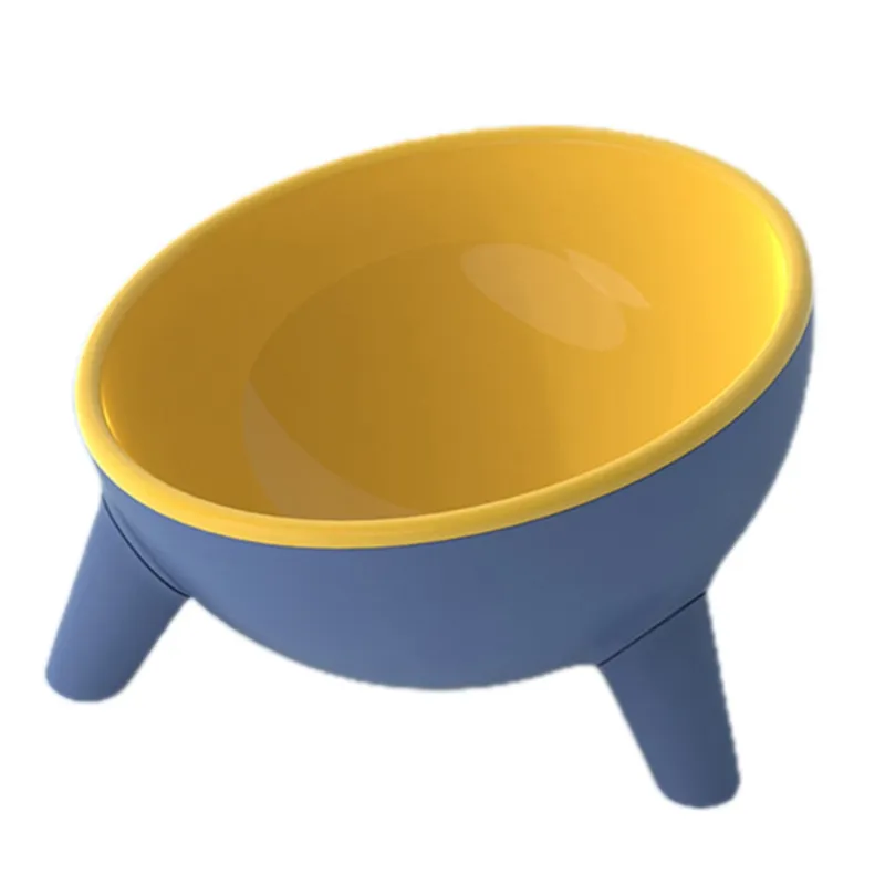 Pet Backflow Prevenção Pet Feeding Container Prato Gatos Cães Anti Vomitando Tigela - Amarelo
