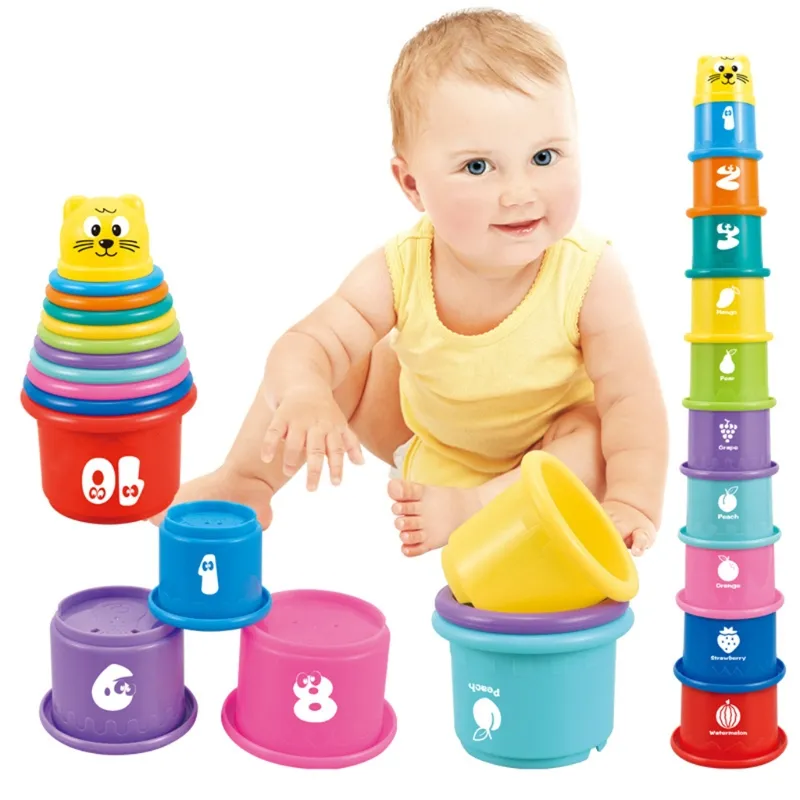 Brinquedos De Banho Para Crianças Crianças Bebês Mesa De Brinquedo Arco-íris Copas Empilhadas Alta Capacidade - Frutas