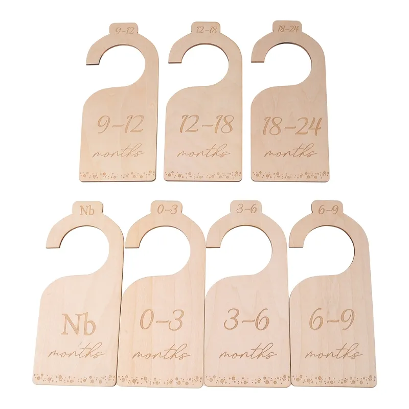 Organizador De Roupas De Bebê Pendurando Armário Divider Casa Berçário Decoração De Presente Mãe Presentes - C03