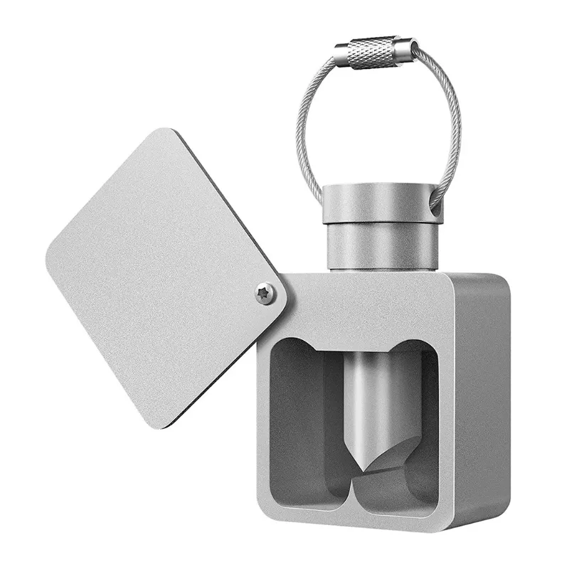 Pill Cutter Alumínio Alloy Tablet Splitter Portable Medicine Pill Case Storage Container Waterproof Sealed Bin Pill Separadotor