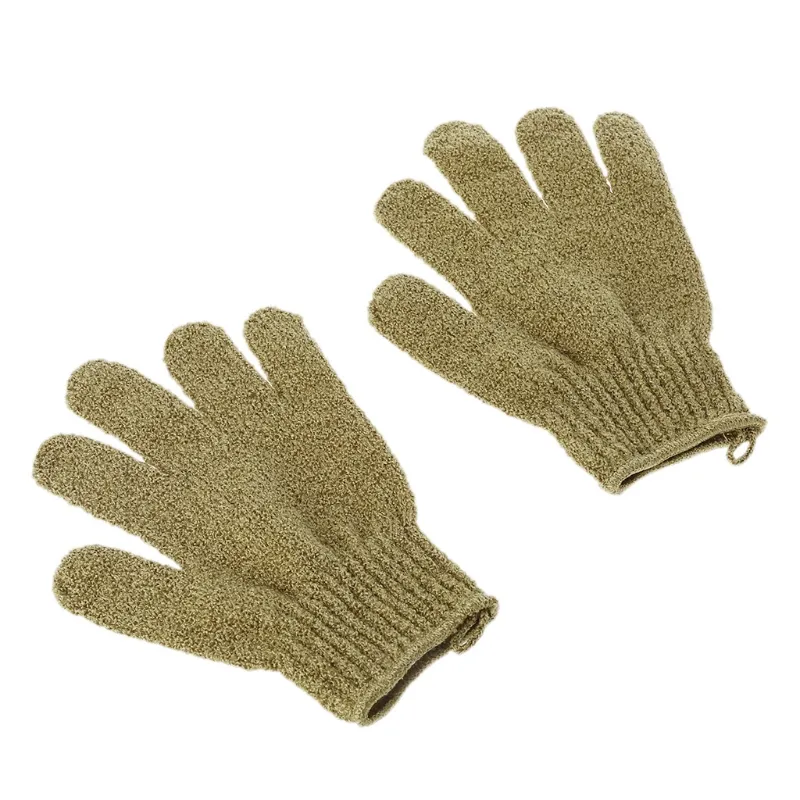 2pcs Shower Bath Gloves Esfoliando Loofah Body Scrubber Wash Skin Spa Massagem - Gn1