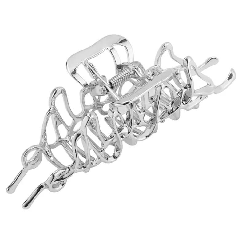 Hair Claw Clips Large Metal Clip Irregular Barrettes Punk Style Adereços De Cabelo