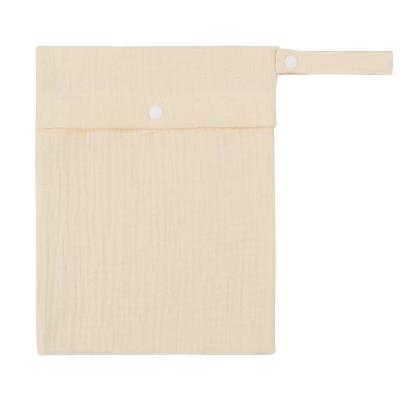 Reutilizável Baby Diapper Bag Reutilizável Solid Color Travel Nappy Pouch Soft Cotton Diapper Organizer Multifuncional Portátil - 126d