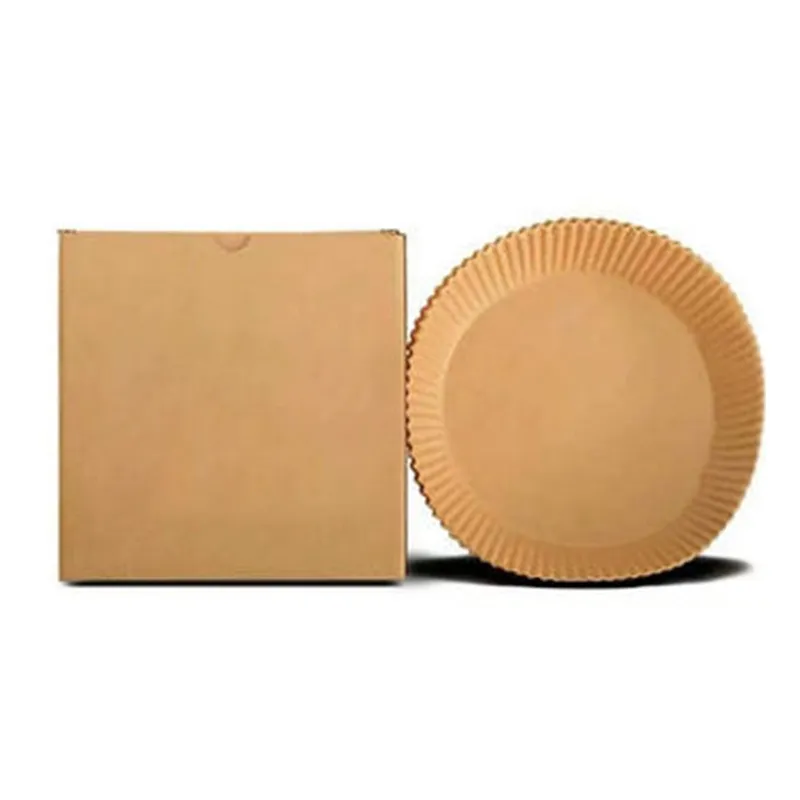 50 Peças De Forrista De Papel De Fritadeira Descartável Descartável - 20cm