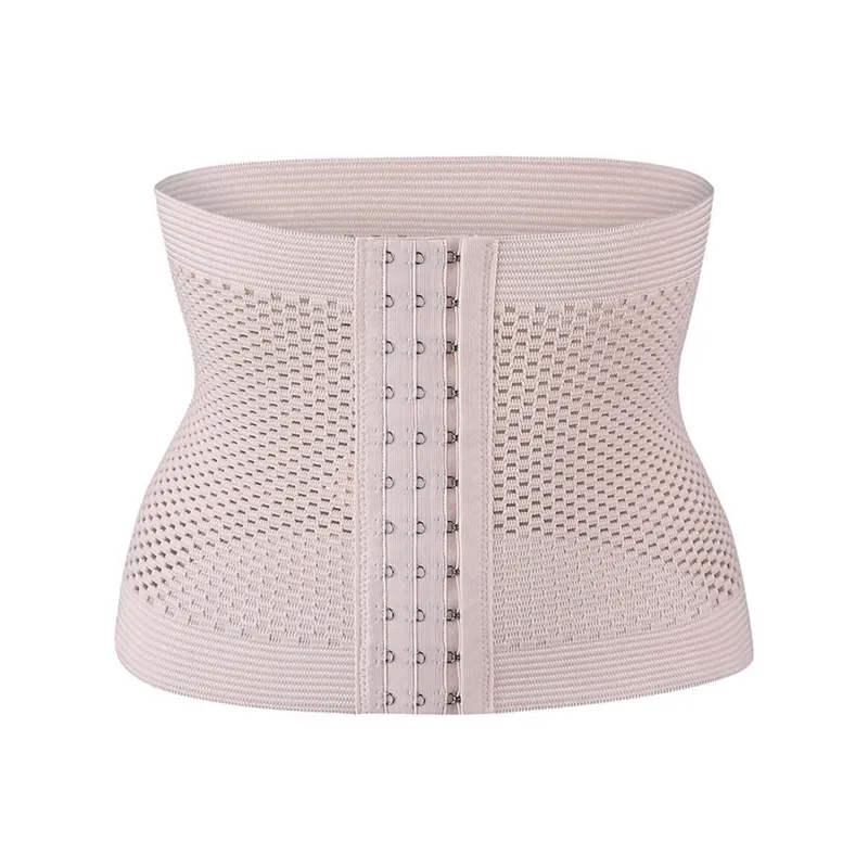 Mulheres Cintura Curta Corset Ganchos Ajustáveis Dianteiro Controle Da Barriga Sobbust Ampulheta Corpo Shaper Cinto Cincher Cueca - Cor - S