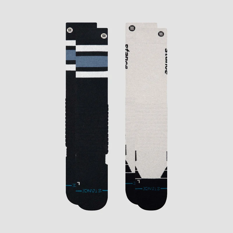 Stance Speed Mid Poly Snow Socks 2 Pack Black 5.5-7.5uk / Black