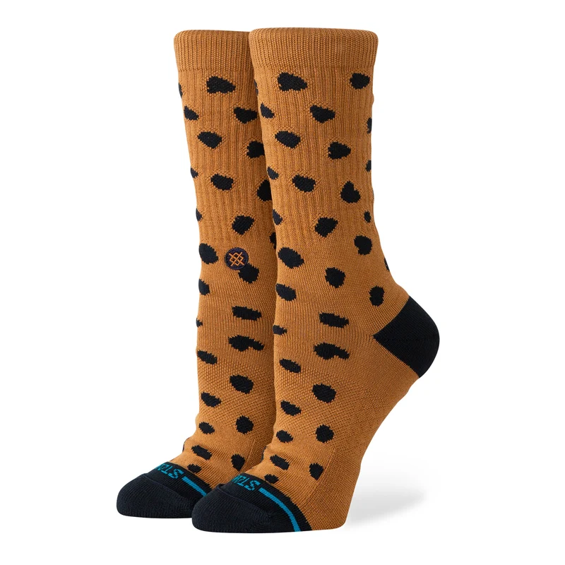 Wmns Leopard Crew Socks M