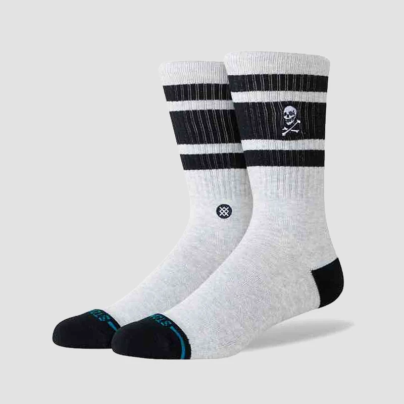 Stance Boyd Skull Crew Socks Heather Grey 5.5-7.5uk / Heather Grey