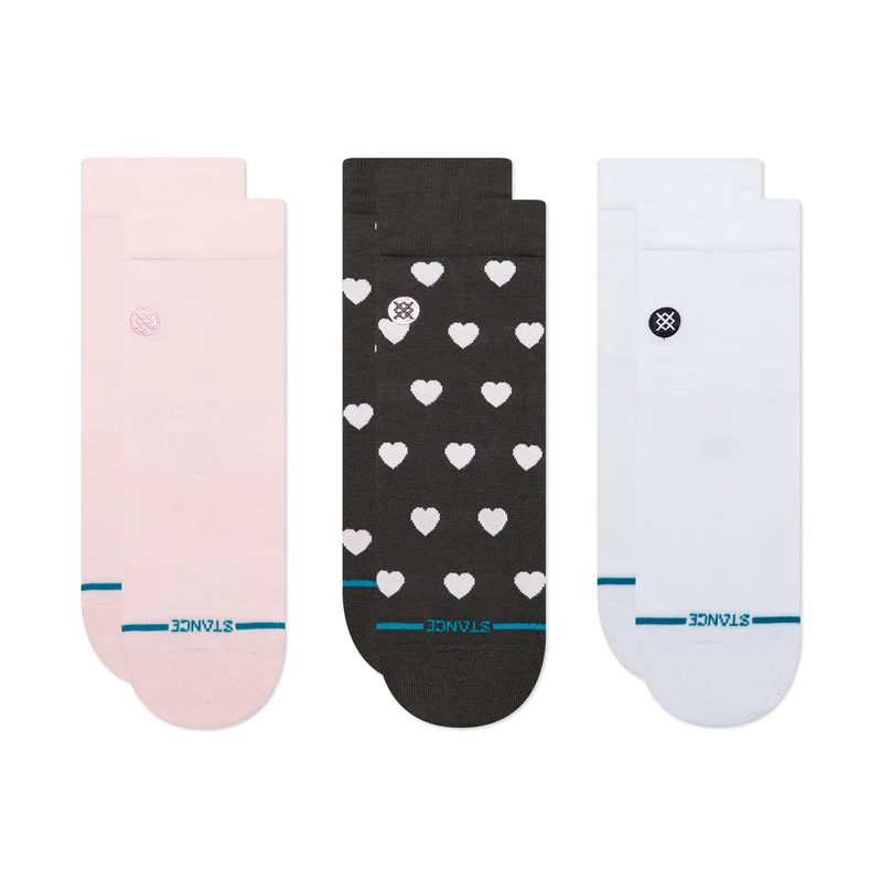 Wmns Hearts Lowrider 3 Pack Socks M
