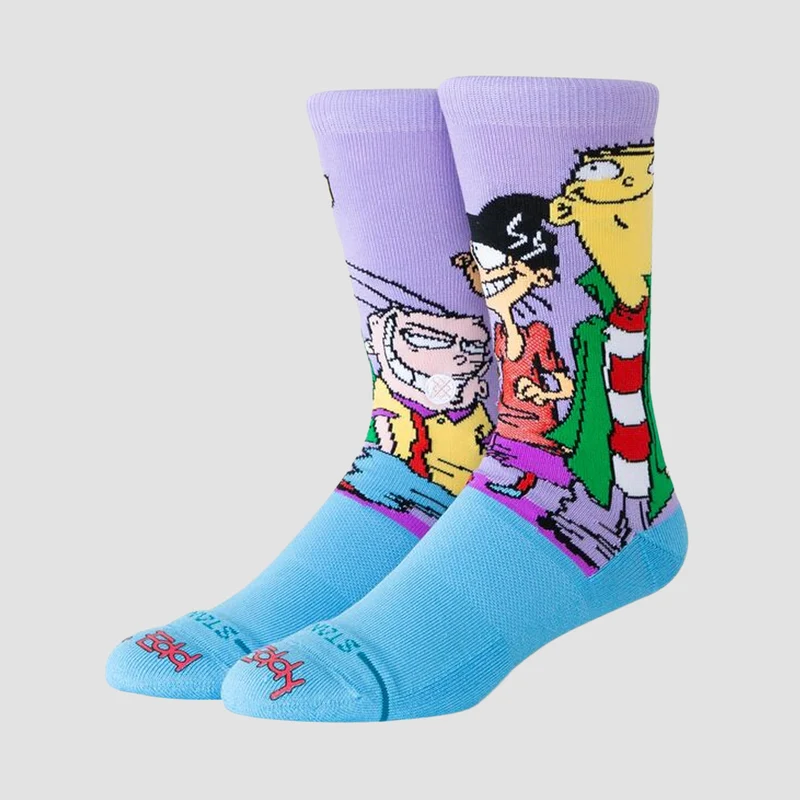 Stance X Cartoon Network Ed Edd Eddy Crew Socks Purple 8-12.5uk