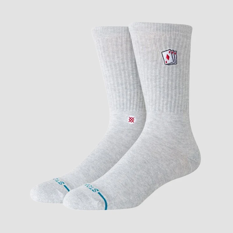 Stance Hit Me Crew Socks Heather Grey 5.5-7.5uk