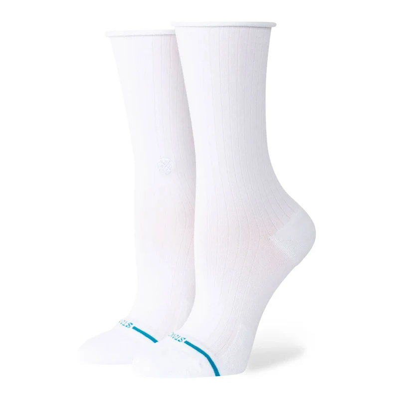 Wmns Rolled Solid Crew Socks M