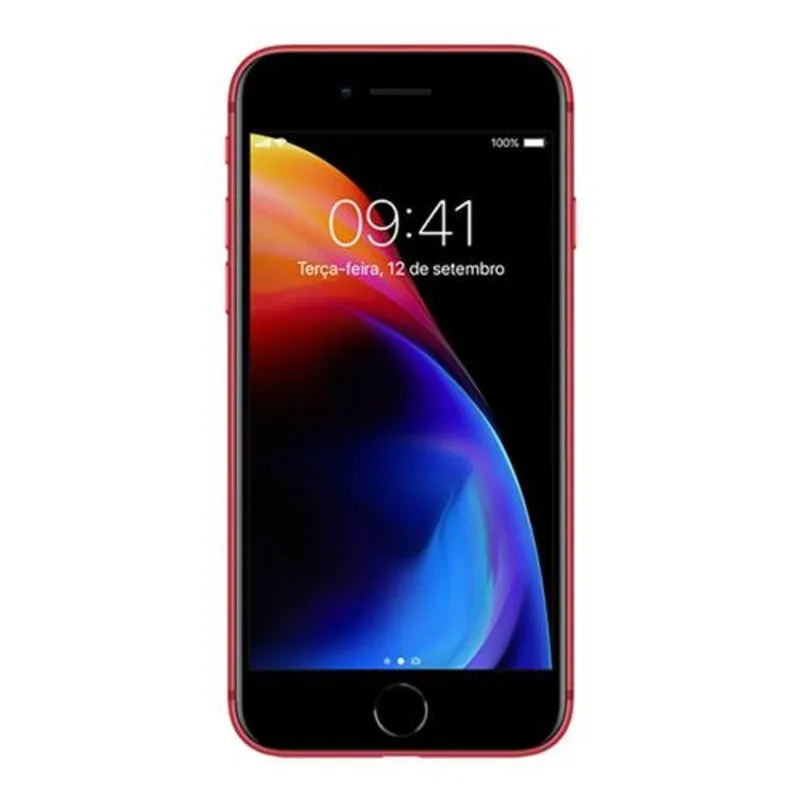 iPhone 8 Vermelho Apple / TouchScreen / 64GB / Tela Retina HD 4.7 / Processador A11 Bionic / Câmera de 12MP + Frontal / 4G + Wi-Fi - IOS 12