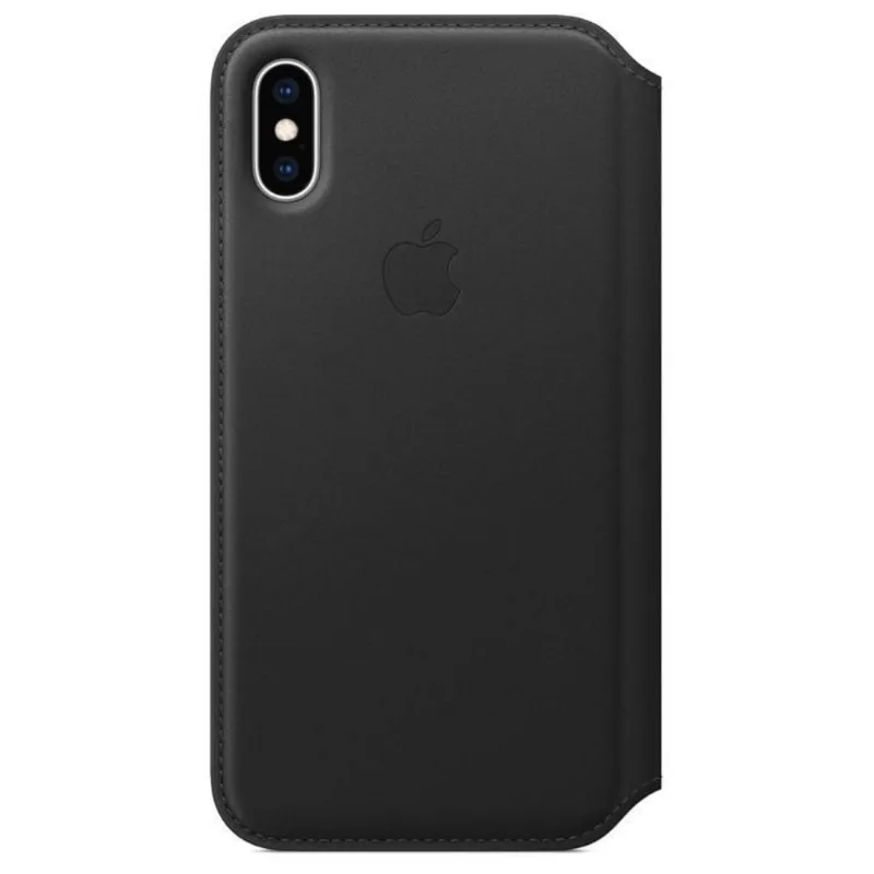 Capa iPhone Xs e X, Apple, Couro Preto