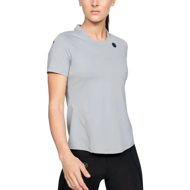 Camiseta de Treino Feminina Under Armour RUSH PP Cinza