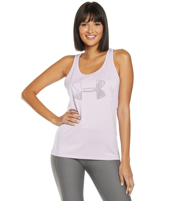 Under Armour Women's UA Tech Graphic Tank Purple Ace/Purple Prime / L