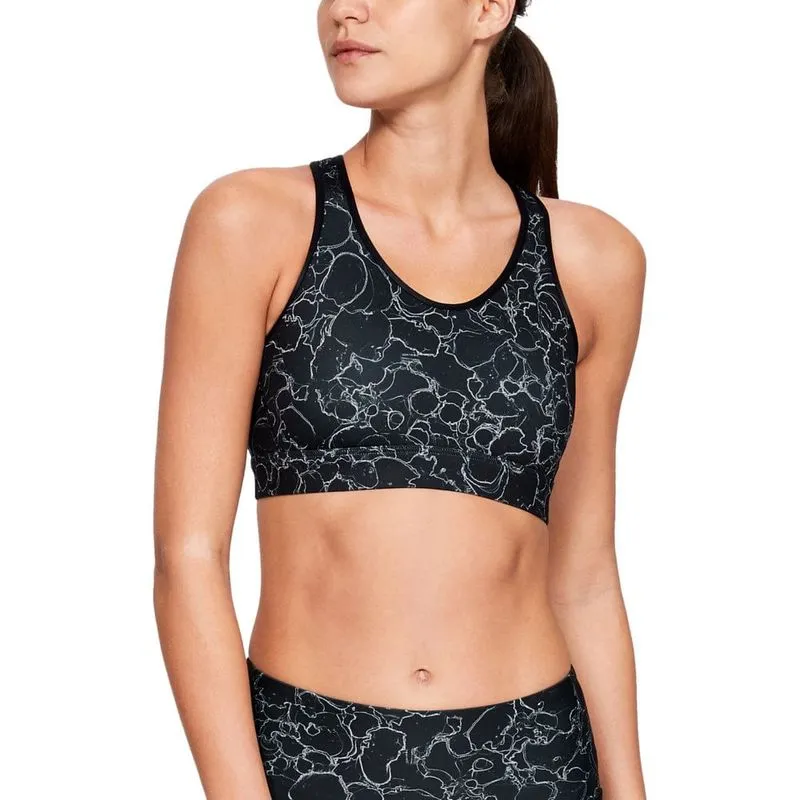 Top de Treino Feminino Under Armour Armour Mid Mesh Wordmark M / Preto