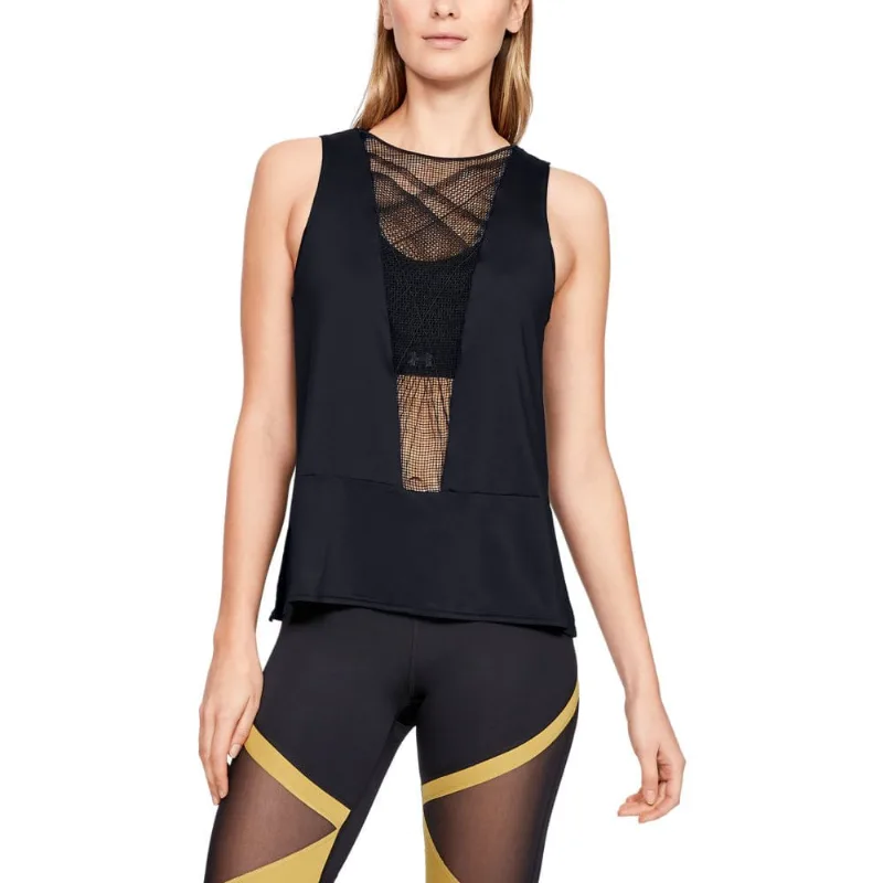 Regata de Treino Feminina Under Armour Misty Embroidery M Preto