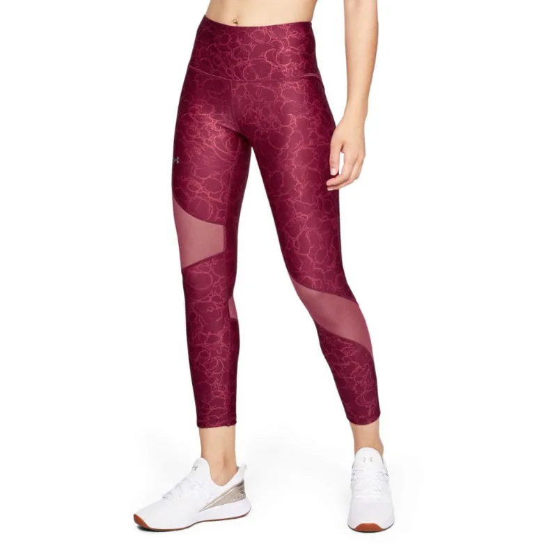 Calça Legging Capri Feminina Under Armour HG Armour AnklCrop Print P Vermelho