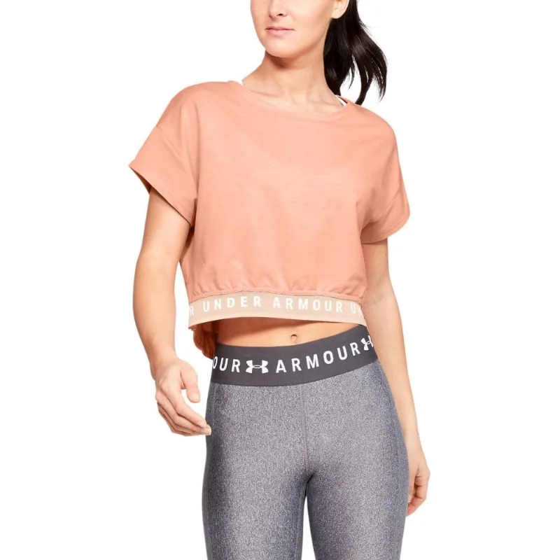 Camiseta de Treino Feminina Under Armour Featherweight Fleece M Laranja