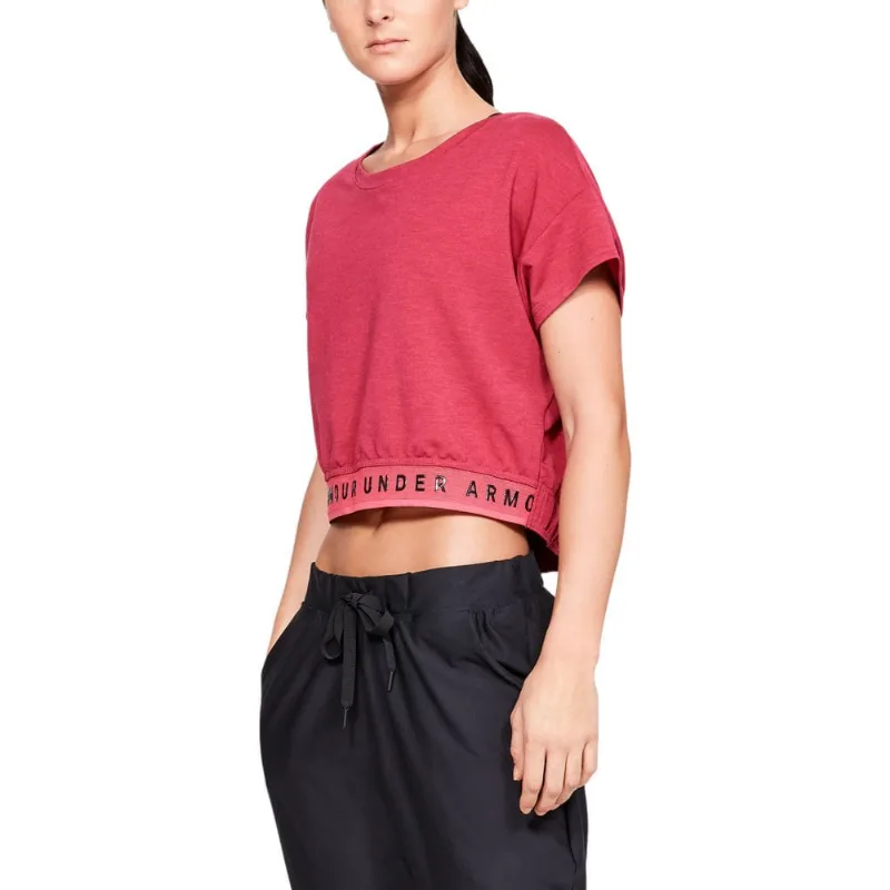 Camiseta de Treino Feminina Under Armour Featherweight Fleece P Vermelho