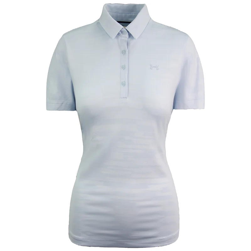 Under Armour HeatGear Zinger Womens Light Blue Golf Polo Shirt XS