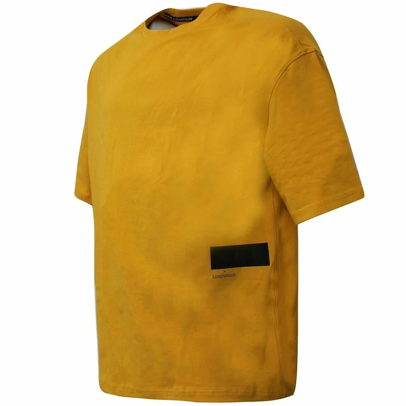 Under Armour Logo Mens Yellow T-Shirt S