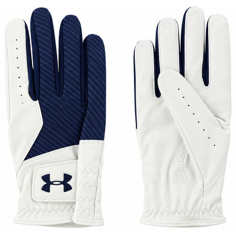 Under Armour Medal Right Handed White/Navy Golf Glove XL