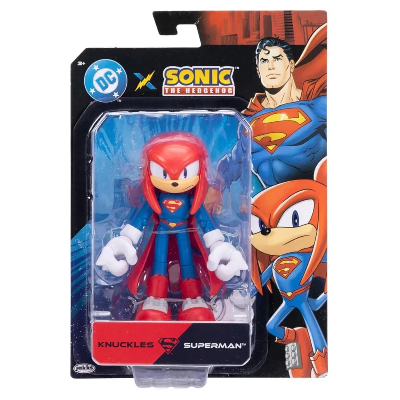 Figura DC x Sonic - Superman Knuckles Articulado 13 cm