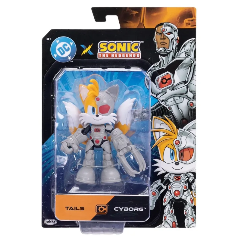 Figura DC x Sonic - Cyborg Tails Articulado 13 cm