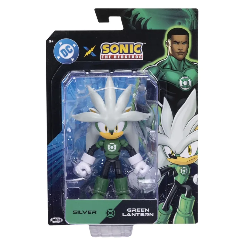 Figura DC x Sonic - Silver Green Lantern Articulado 13 cm