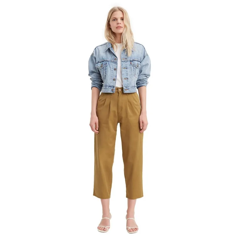 Calça Levis Pleated Balloon Cáqui 41